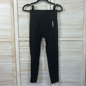 Gymshark Lasercut Perforated Black Workout Leggings Medium